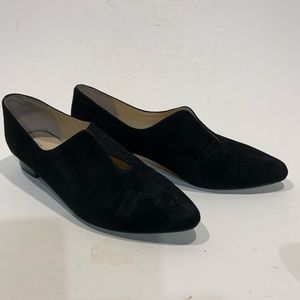 Adrienne Vittadini Sabella Black Leather Flat 10M
